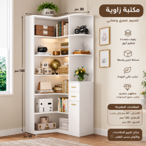 مكتبة زاوية عصرية