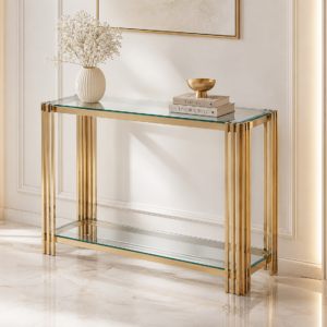 كونسول استيل زجاج HCT-424 GOLD