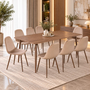 طاولة طعام خشب 8 كرسي M-024 BROWN 1300108