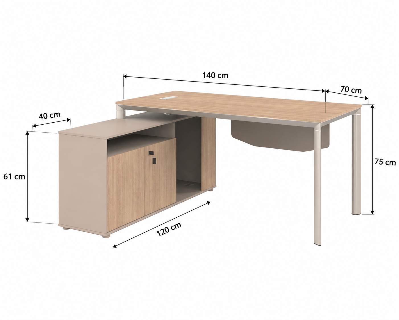 مكتب OT-6609 WOOD 1.40 - الصورة 2